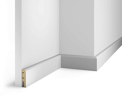 Плинтус AP02, 60X16X2400 с пазом, Напольные плинтусы, Cosca Плинтус AP02, 60X16X2400 с пазом, Напольные плинтусы, Cosca