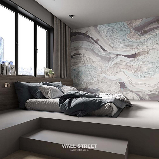 Фотообои в интерьере артикул Waves 6, WAVES, Wall street Фотообои в интерьере артикул Waves 6, WAVES, Wall street