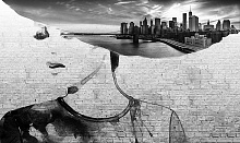 Фотообои Нью Йорк Wall street GRAYSCALE Grayscale 29